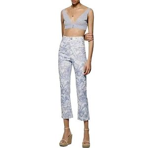 Zara - Paisley High Rise, Straight Leg Cropped Pants - S - NWOT